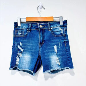 URBAN  HERITAGE Distressed jean shorts